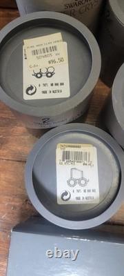 Ensemble complet de train Swarovski Crystal Locomotion avec boîtes de rails en bois 7 pièces