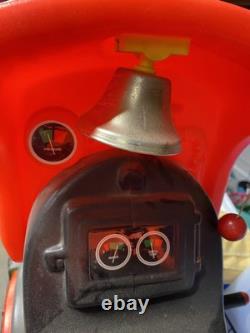 Ensemble complet de train à roulettes Vintage Little Tikes 3 voitures piste verte en figure 8