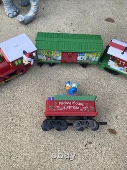 Ensemble de 4 rails de train magique des fêtes de Noël de Mickey Mouse Disney en parfait état
