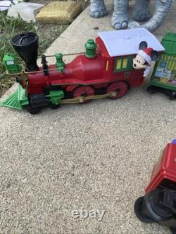 Ensemble de 4 rails de train magique des fêtes de Noël de Mickey Mouse Disney en parfait état