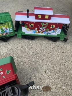 Ensemble de 4 rails de train magique des fêtes de Noël de Mickey Mouse Disney en parfait état