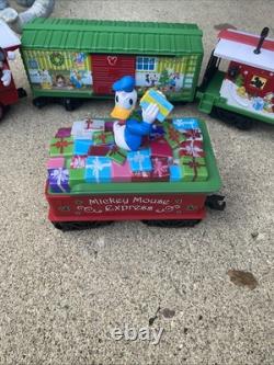 Ensemble de 4 rails de train magique des fêtes de Noël de Mickey Mouse Disney en parfait état