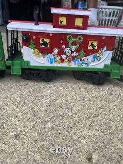 Ensemble de 4 rails de train magique des fêtes de Noël de Mickey Mouse Disney en parfait état