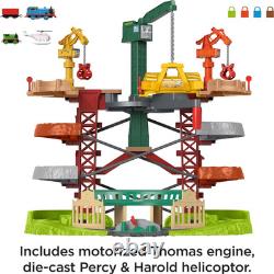 Ensemble de Piste Multiniveau avec Trains et Grues Super Tour avec Thomas et Percy