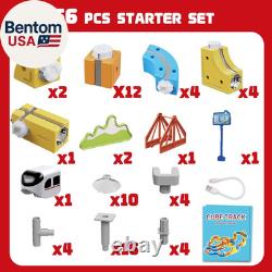 Ensemble de Train Électrique pour Enfants de 3 à 8 Ans Piste de Course Modulaire 3D Flexible