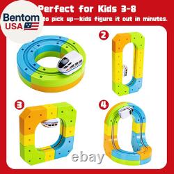 Ensemble de Train Électrique pour Enfants de 3 à 8 Ans Piste de Course Modulaire 3D Flexible