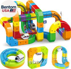 Ensemble de Train Électrique pour Enfants de 3 à 8 Ans Piste de Course Modulaire 3D Flexible