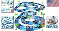 Ensemble de circuit de course créatif de 269 pièces Aventure Gelée avec 2 voitures de course pour tout-petits