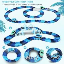 Ensemble de circuit de course créatif de 269 pièces Aventure Gelée avec 2 voitures de course pour tout-petits