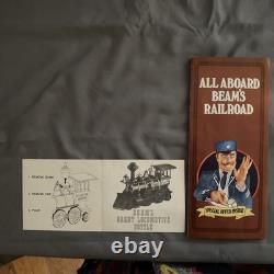 Ensemble de décanters Jim Beam des années 1970 complet avec train vide et rails