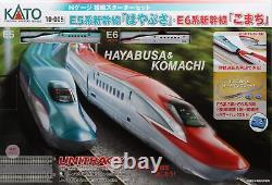 Ensemble de départ de modèle de train KATO Shinkansen Hayabusa Komachi à double voie Unitrack