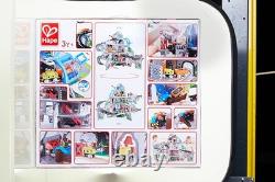 Ensemble de jouets de chemin de fer de montagne multicolore avec grue et rails de train