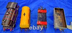 Ensemble de marchandises Hornby Train Tank No 45 Échelle 0 Mécanisme à remontage, clé, rails et voitures Fonctionne
