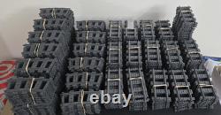 Ensemble de rails LEGO 360 pièces. Droits, courbes, aiguillages, flexibles.