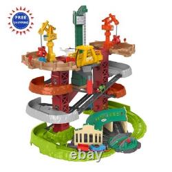 Ensemble de rails de jouets multi-niveaux de 5 pieds avec trains et grues Thomas & Friends