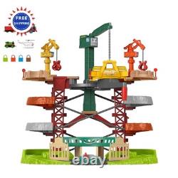 Ensemble de rails de jouets multi-niveaux de 5 pieds avec trains et grues Thomas & Friends