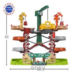 Ensemble de rails de jouets multi-niveaux de 5 pieds avec trains et grues Thomas & Friends