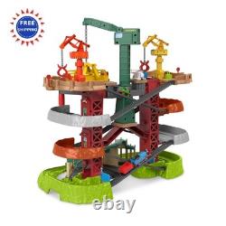 Ensemble de rails de jouets multi-niveaux de 5 pieds avec trains et grues Thomas & Friends
