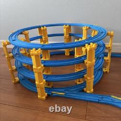 Ensemble de rails de train Plarail courbés, droits, aiguillage, pont, état d'occasion, jouets