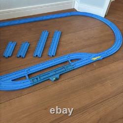 Ensemble de rails de train Plarail courbés, droits, aiguillage, pont, état d'occasion, jouets