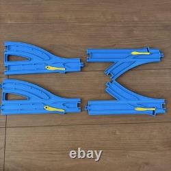 Ensemble de rails de train Plarail courbés, droits, aiguillage, pont, état d'occasion, jouets