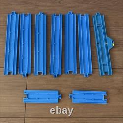 Ensemble de rails de train Plarail courbés, droits, aiguillage, pont, état d'occasion, jouets