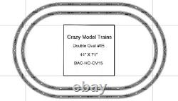 Ensemble de rails de train de base Bachmann E-Z Track HO Échelle Double Oval #15 44 X 71
