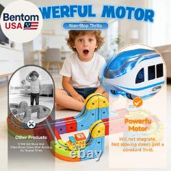 Ensemble de rails de train électrique magnétique cadeau pour enfants de 3 à 10 ans, circuit infini en 3D