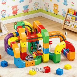 Ensemble de rails de train magnétique, ensemble de train électrique, jouet de construction de rails de train gravité