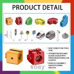 Ensemble de rails de train magnétique, ensemble de train électrique, jouet de construction de rails de train gravité