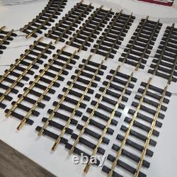 Ensemble de rails en laiton LGB G Scale Model Train comprenant 12 rails droits et 4 rails courbés