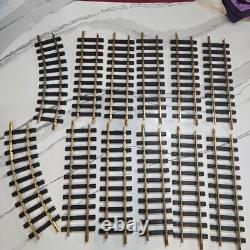 Ensemble de rails en laiton LGB G Scale Model Train comprenant 12 rails droits et 4 rails courbés