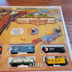 Ensemble de train Bachman Golden Spike HO 00615 système de rail E-Z vintage dans sa boîte
