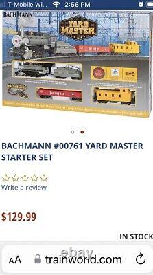 Ensemble de train Bachmann 00761 Yard Master Electric E-Z Track prêt à l'emploi à l'échelle HO