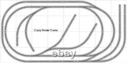 Ensemble de train Bachmann E-Z Track Layout #006D échelle HO 4' X 8' avec commutateurs DCC