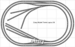 Ensemble de train Bachmann E-Z Track Layout #036 échelle HO 5' X 8' avec interrupteurs à fil