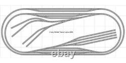 Ensemble de train Bachmann E-Z Track Layout #039D échelle HO 5' X 12' avec commutateurs DCC