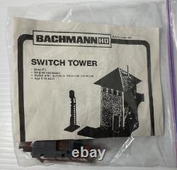 Ensemble de train Bachmann HO, bâtiments, figurines, rails supplémentaires, instructions