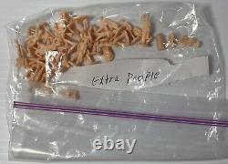 Ensemble de train Bachmann HO, bâtiments, figurines, rails supplémentaires, instructions