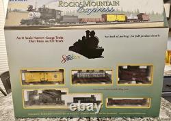 Ensemble de train Bachmann Spectrum On30 Rocky Mountain Express NOUVEAU + EZ Track + Livre de mise en page