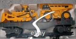 Ensemble de train CAT Équipement Express de construction motorisé à piles avec rails