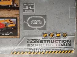 Ensemble de train CAT Équipement Express de construction motorisé à piles avec rails