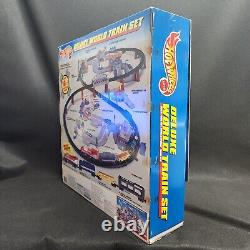 Ensemble de train Deluxe Hot Wheels avec plus de 16 pieds de voie ferrée