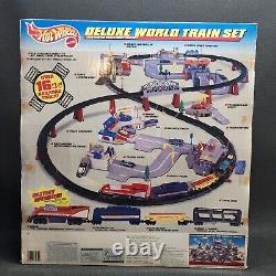 Ensemble de train Deluxe Hot Wheels avec plus de 16 pieds de voie ferrée