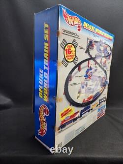 Ensemble de train Deluxe Hot Wheels avec plus de 16 pieds de voie ferrée