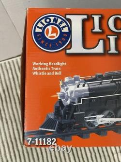 Ensemble de train G-Gauge prêt à l'emploi alimenté par batterie Lionel Lines 7-11182 avec rails et boîte