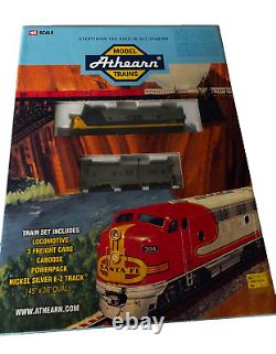 Ensemble de train HO NIB Athearn Warbonnet CSX 2008 Locomotive Voitures Caboose E-Z Track