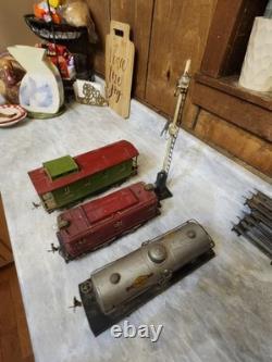 Ensemble de train Lionel des années 1930, époque d'avant-guerre, No 8E Super Motor. Piste standard.