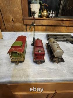 Ensemble de train Lionel des années 1930, époque d'avant-guerre, No 8E Super Motor. Piste standard.