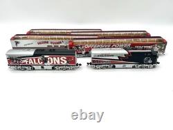 Ensemble de train O Gauge Bachmann Atlanta Falcons avec locomotive, voitures et rails